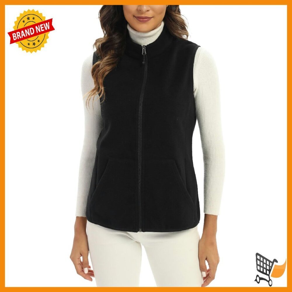 Lightweight Fleece Vest with 6 Pockets for Work & Outdoor Layering